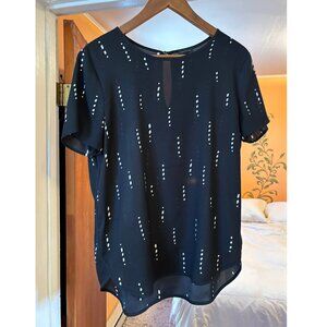 Ann Taylor Black n White Short Sleeve Top